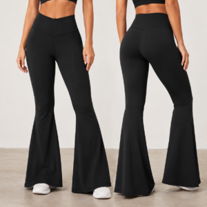 Home gymwear, athleisure, yogawear,non polyester athleisure, bell bottom flare gym pants